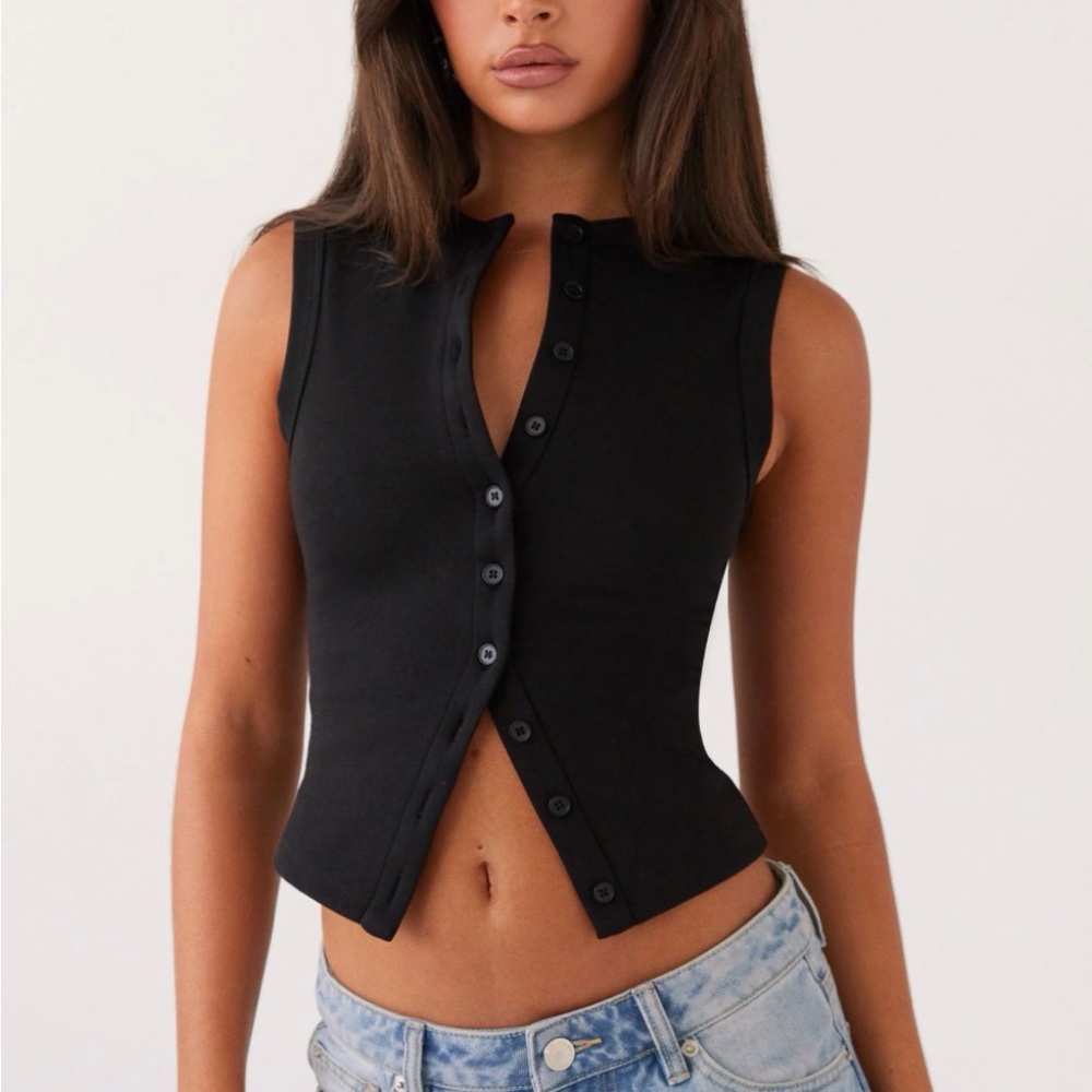 NWT Peppermayo Blair Buttoned Tank Top